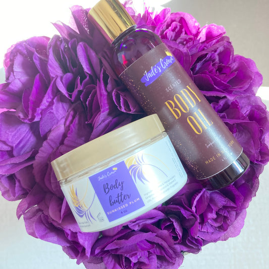 Sunkissed Plum body oil & butter bundle - Jade's Crown